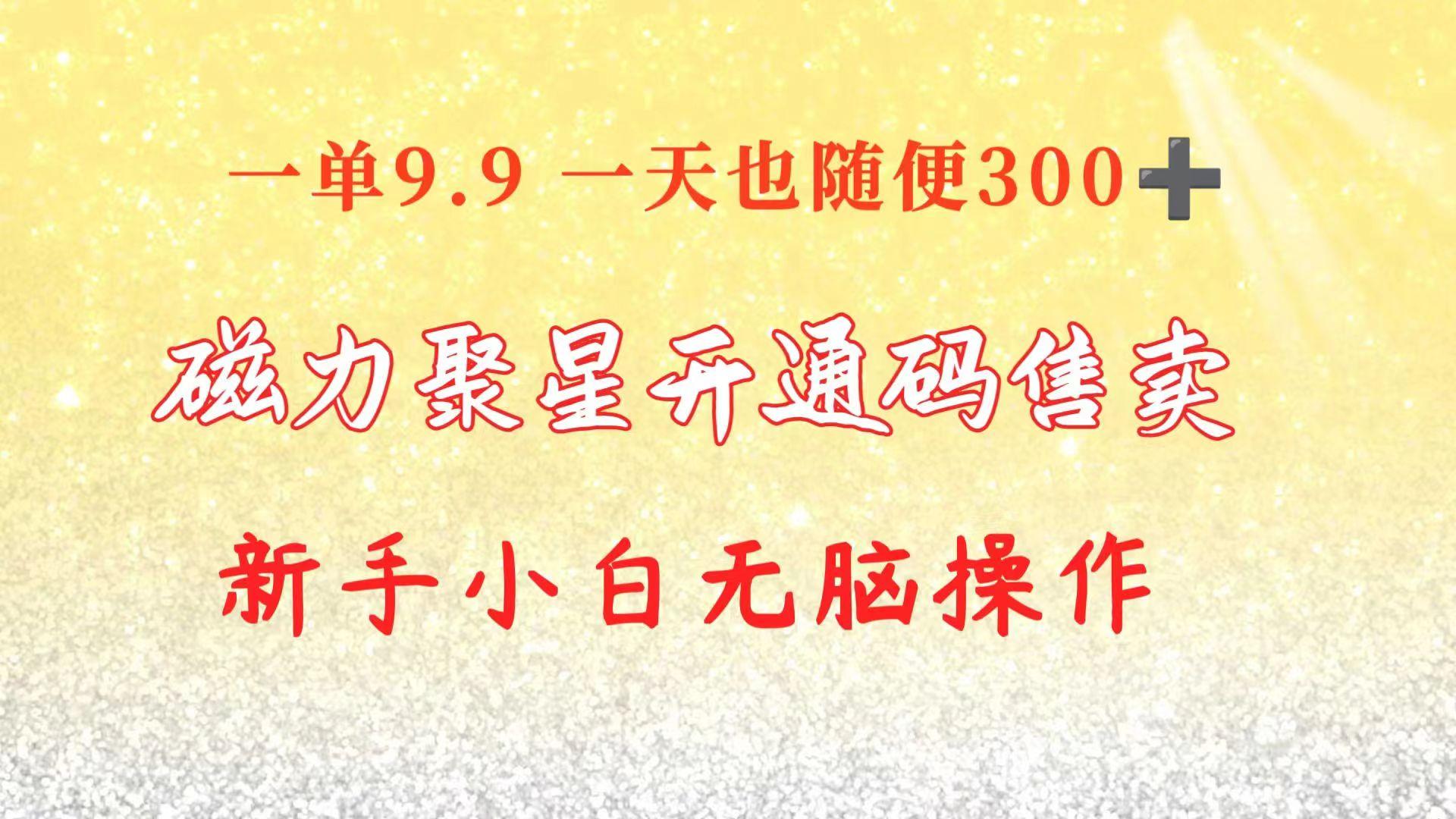 快手磁力聚星码信息差 售卖  一单卖9.9  一天也轻松300+ 新手小白无脑操作-彼飞网创