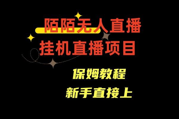 收费1980的，陌陌无人直播，通道人数少，新手容易上手-彼飞网创