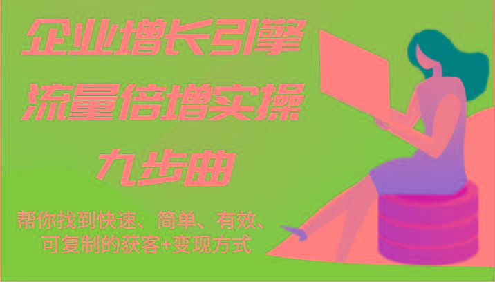 企业增长引擎流量倍增实操九步曲，帮你找到快速、简单、有效、可复制的获客+变现方式-彼飞网创