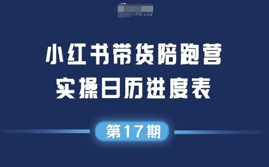 小红书第17期带货陪跑营，不囤货，无不直播，无不投流，通过选品+笔记内容+测品+笔记铺量+矩阵运营打爆款-彼飞网创