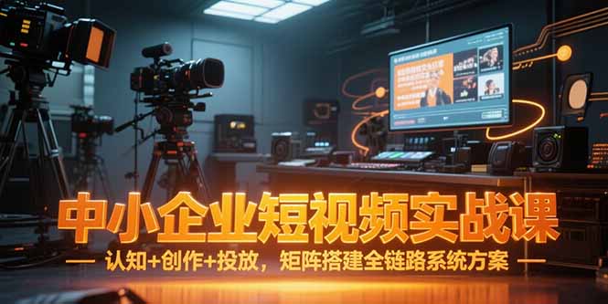 中小企业短视频实战课，认知+创作+投放，矩阵搭建全链路系统方案-彼飞网创
