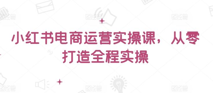 小红书电商运营实操课，​从零打造全程实操-彼飞网创