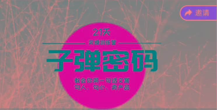 《子弹密码训练营》-用一句话文案勾人勾心卖产品，21天学到顶尖文案大师策略和技巧-彼飞网创