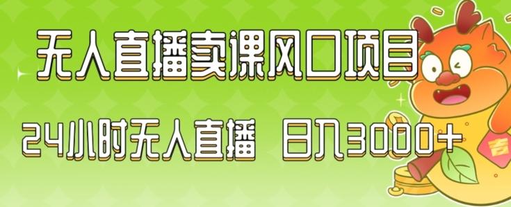 2024最新玩法无人直播卖课风口项目，全天无人直播，小白轻松上手【揭秘】-彼飞网创