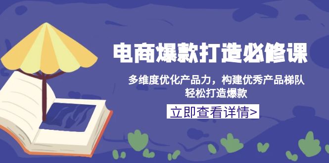 电商爆款打造必修课：多维度优化产品力，构建优秀产品梯队，轻松打造爆款-彼飞网创