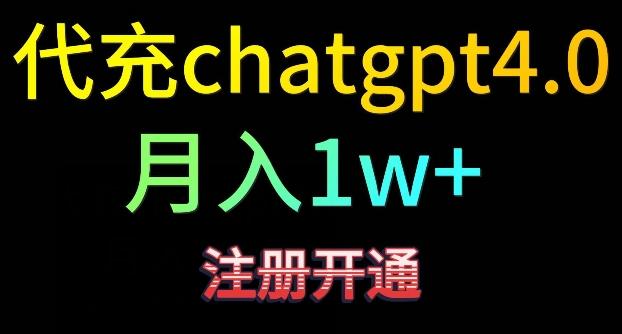 代充chatgpt4，日入500+，精准引流，暴力变现【揭秘】-彼飞网创