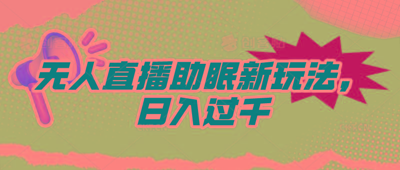 (9932期)无人直播助眠新玩法，24小时挂机，日入1000+-彼飞网创