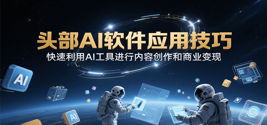头部AI软件应用技巧，快速利用AI工具进行内容创作和商业变现-彼飞网创