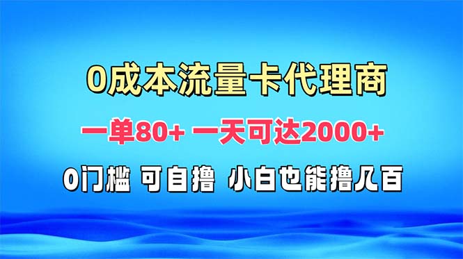 免费流量卡代理一单80+ 一天可达2000+-彼飞网创