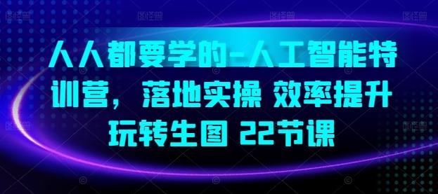 人人都要学的-人工智能特训营，落地实操 效率提升 玩转生图(22节课)-彼飞网创