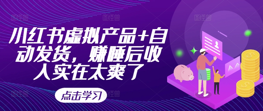 小红书虚拟产品+自动发货，赚睡后收入实在太爽了-彼飞网创