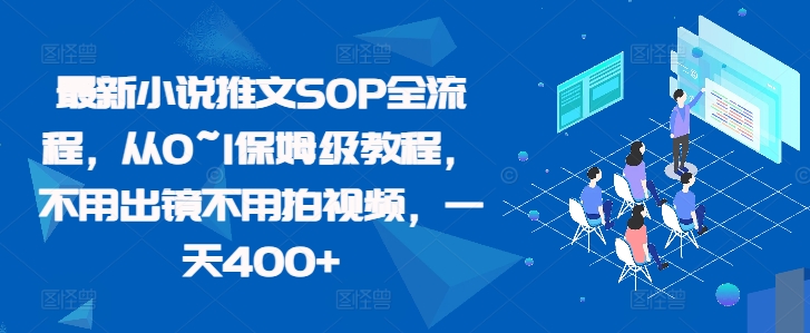 最新小说推文SOP全流程，从0~1保姆级教程，不用出镜不用拍视频，一天400+-彼飞网创
