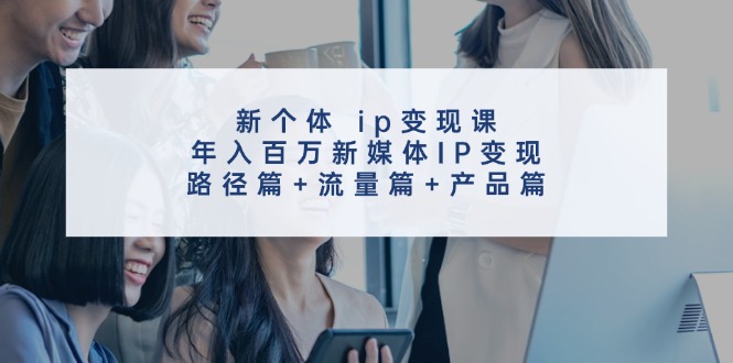 新个体ip变现课，年入百万新媒体IP变现，路径篇+流量篇+产品篇-彼飞网创
