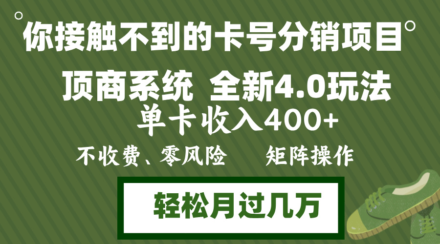 年底卡号分销顶商系统4.0玩法，单卡收入400+，0门槛，无脑操作，矩阵操…-彼飞网创