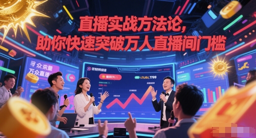 直播实战方法论，助你快速突破万人直播间门槛-彼飞网创