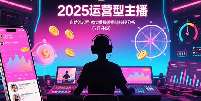 2025运营型主播：自然流起号，微付费投放技巧，罗盘数据深度解析(7月更新-彼飞网创