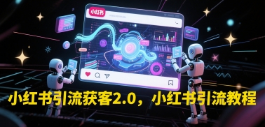 小红书引流获客2.0，小红书引流教程-彼飞网创