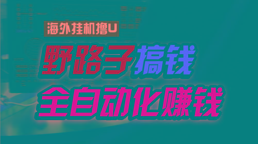 海外挂机撸U新平台，日赚8-15美元，全程无人值守，可批量放大，工作室内…-彼飞网创