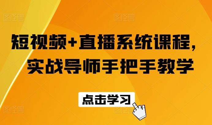 短视频+直播系统课程，实战导师手把手教学-彼飞网创
