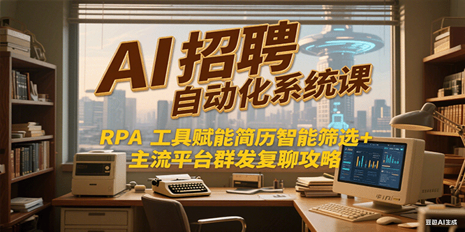 AI招聘自动化系统课，RPA工具赋能简历智能筛选+主流平台群发复聊全攻略-彼飞网创