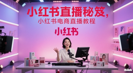 小红书直播秘笈，小红书电商直播教程-彼飞网创
