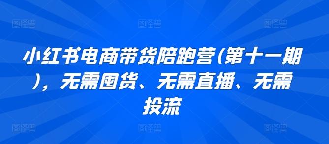 小红书电商带货陪跑营(第十一期)，无需囤货、无需直播、无需投流-彼飞网创