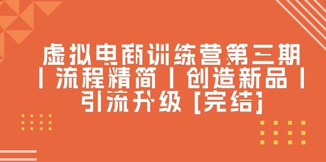 虚拟电商训练营第三期丨流程精简丨创造新品丨引流升级 [完结]-彼飞网创