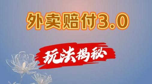 外卖赔付3.0玩法揭秘，简单易上手，在家用手机操作，每日500+【仅揭秘】-彼飞网创