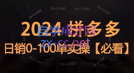 恒哥·2024拼多多日销0-100单实操-彼飞网创