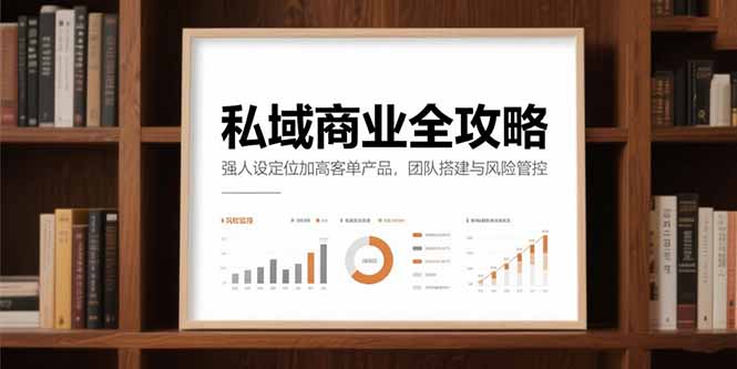 私域商业全攻略，强人设定位加高客单产品，团队搭建与风险管控-彼飞网创