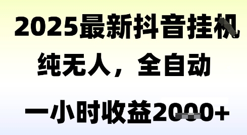 独家抖音无人撸礼物，全自动纯无人，长期稳定 一个小时收益2k+，小白当天拿结果【揭秘】-彼飞网创