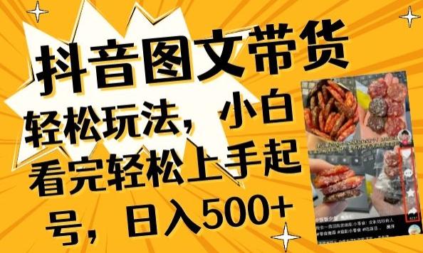 抖音图文带货已过时?那你不如仔细看看这个，小白看完轻松上手起号，日入500+不是梦【揭秘】-彼飞网创