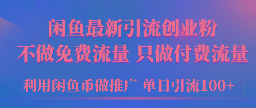 (9584期)2024年闲鱼币推广引流创业粉，不做免费流量，只做付费流量，单日引流100+-彼飞网创