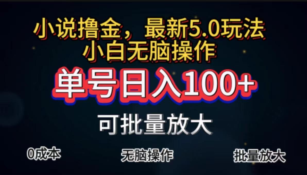 全自动小说撸金，单号日入100+小白轻松上手，无脑操作-彼飞网创
