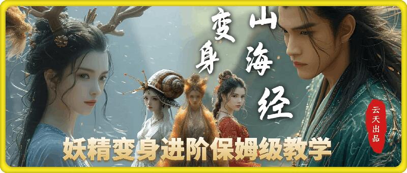 云天AI山海经变身视频教程，妖精变身进阶保姆级教学-彼飞网创