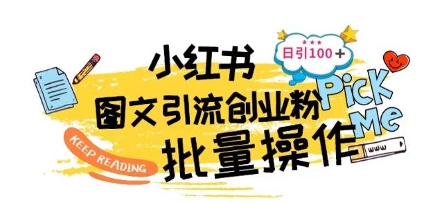 最新小红书批量图文引流技术，日引100+创业粉【揭秘】-彼飞网创