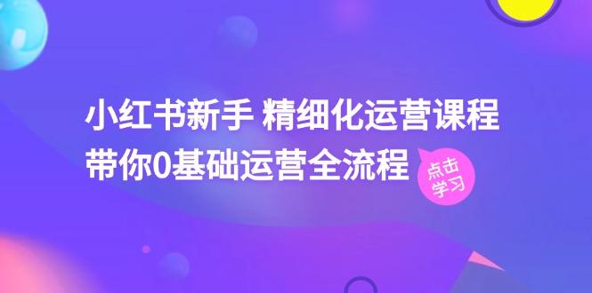 小红书新手 精细化运营课程，带你0基础运营全流程(41节视频课-彼飞网创