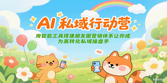 AI私域行动营：用智能工具搭建朋友圈营销体系让你成为高转化私域操盘手-彼飞网创