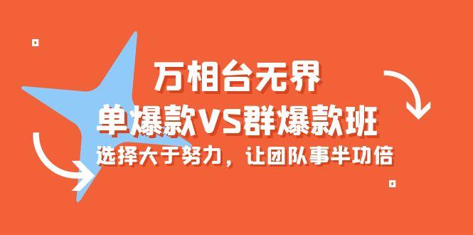 (10065期)万相台无界-单爆款VS群爆款班：选择大于努力，让团队事半功倍(16节课)-彼飞网创
