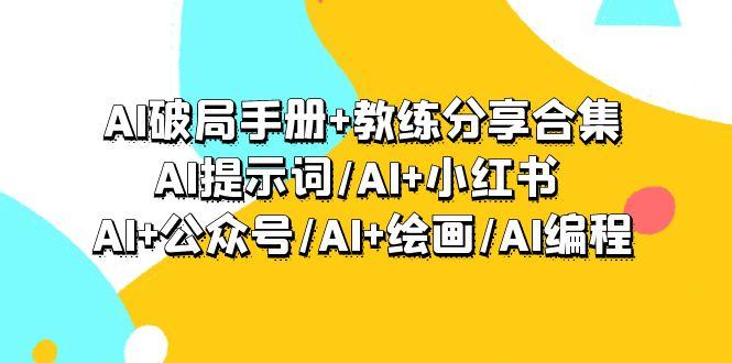 (9351期)AI破局手册+教练分享合集：AI提示词/AI+小红书 /AI+公众号/AI+绘画/AI编程-彼飞网创