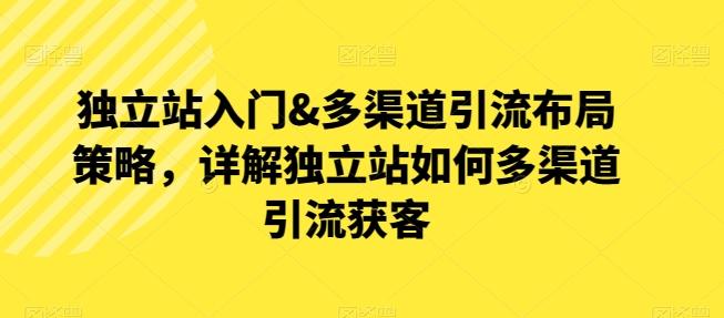 独立站入门&多渠道引流布局策略，详解独立站如何多渠道引流获客-彼飞网创