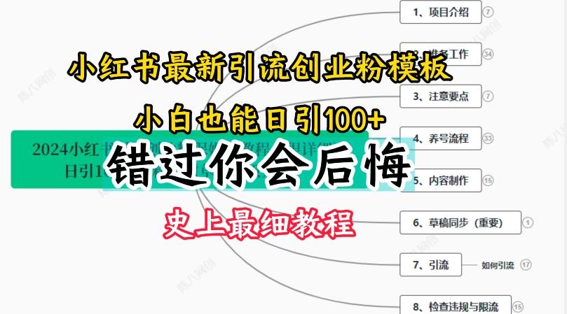 2024小红书引流创业粉史上最细教程，手把手教你引流【揭秘】-彼飞网创