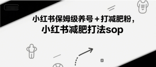 小红书保姆级养号+打减肥粉，小红书减肥打法sop-彼飞网创