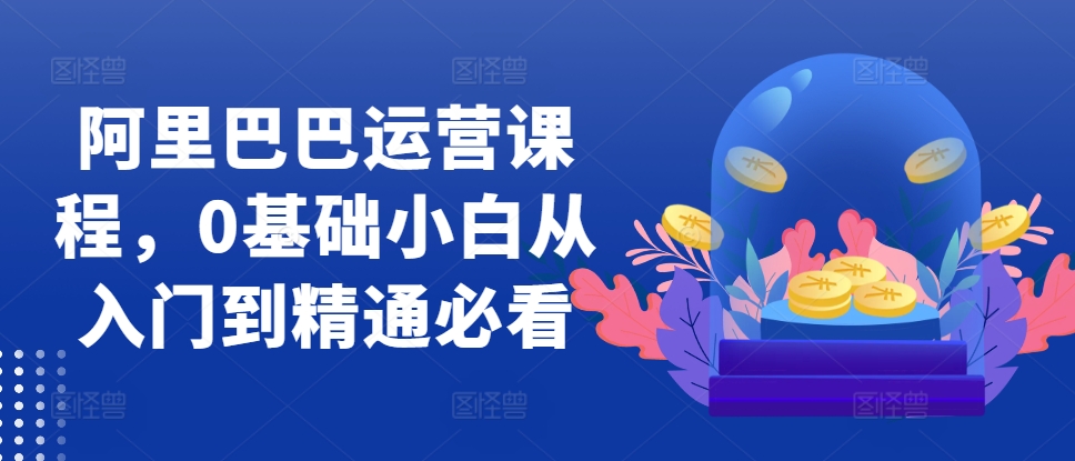 阿里巴巴运营课程，0基础小白从入门到精通必看-彼飞网创