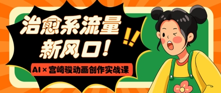 治愈系流量新风口，AI+宫崎骏动画创作实战课，从0到1打造爆款视频-彼飞网创