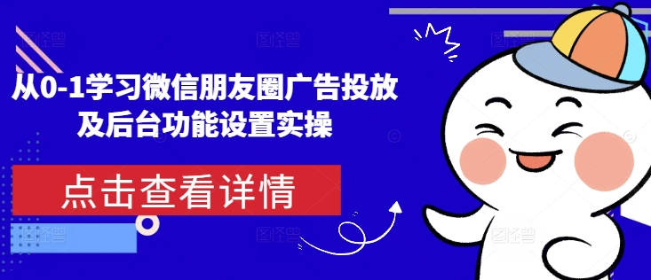 从0-1学习微信朋友圈广告投放及后台功能设置实操-彼飞网创