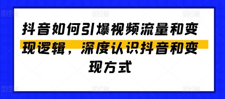 抖音如何引爆视频流量和变现逻辑，深度认识抖音和变现方式-彼飞网创