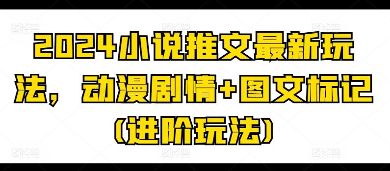 2024小说推文最新玩法，动漫剧情+图文标记(进阶玩法)-彼飞网创
