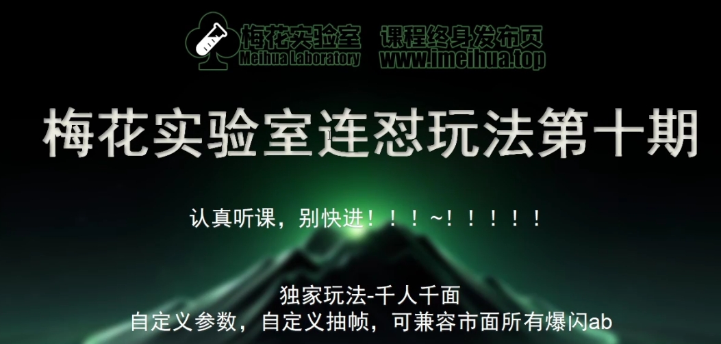 梅花实验室社群专享课视频号连怼玩法第十期课程+第二部分-FF助手全新高自由万能爆闪AB处理-彼飞网创