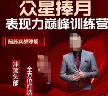 众星捧月表现力巅峰训练营，全方位打造，陪练实战赋能-彼飞网创